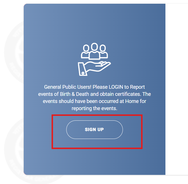 Online application for making birth certificate
